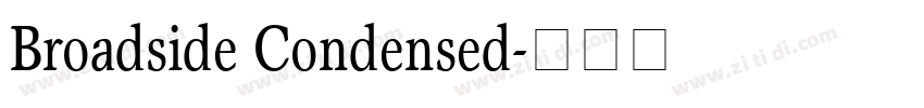 Broadside Condensed字体转换